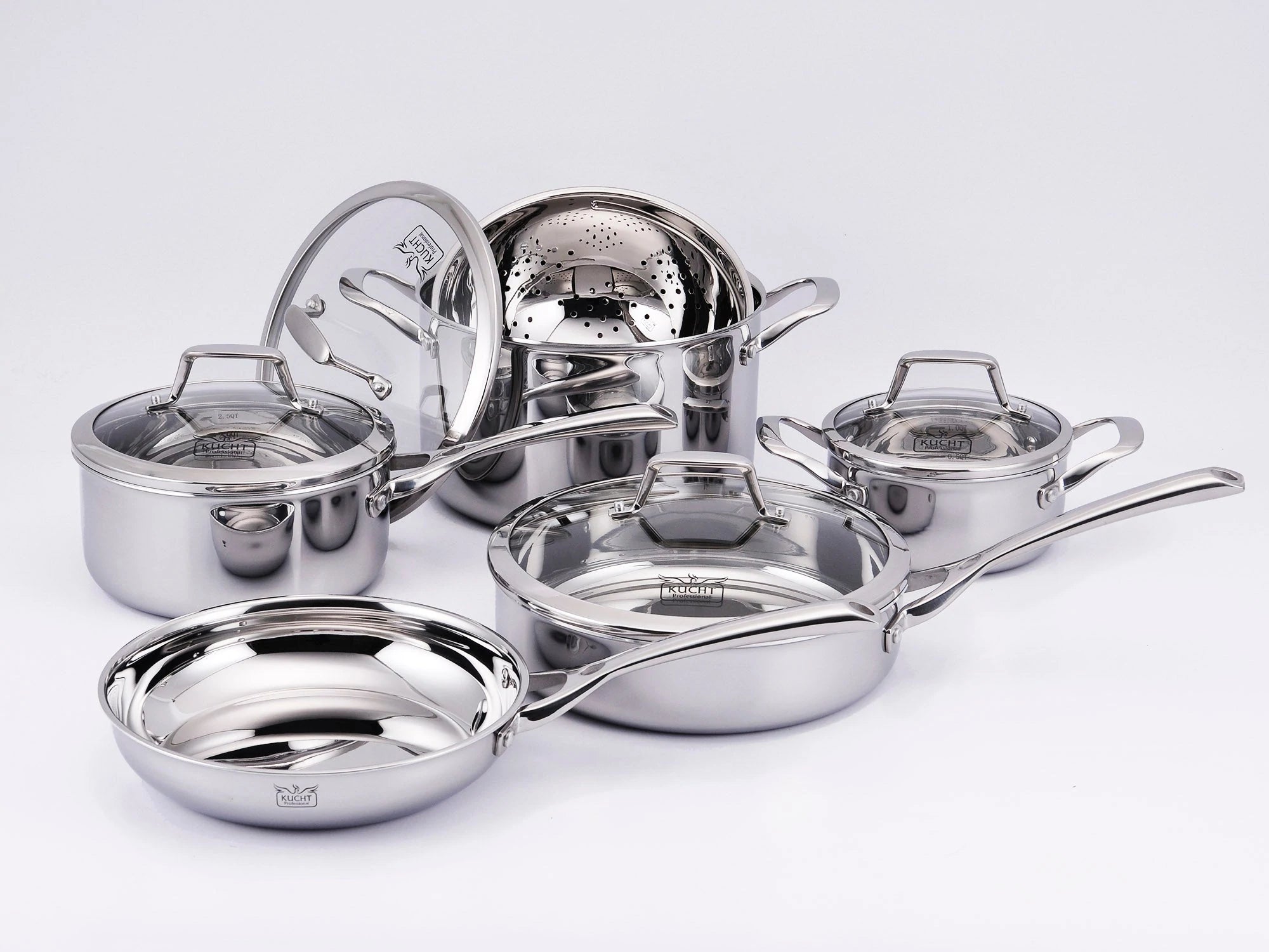 Kucht Professional 10 Piece Stainless Steel Cookware Set (K16020)