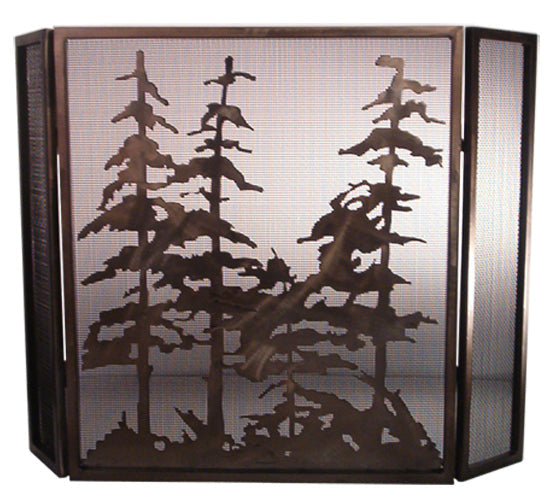 Meyda 40"W X 30"H Tall Pines Fireplace Screen 12393