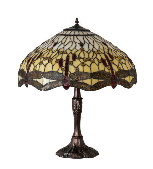 Meyda  26" High Tiffany Hanginghead Dragonfly Table Lamp- 232803