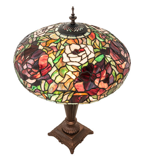 Meyda  26" High Tiffany Peony Table Lamp- 253024