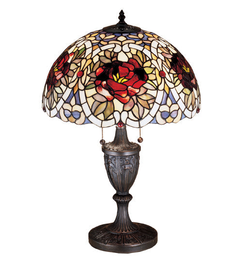 Meyda  24" High Renaissance Rose Table Lamp- 26674