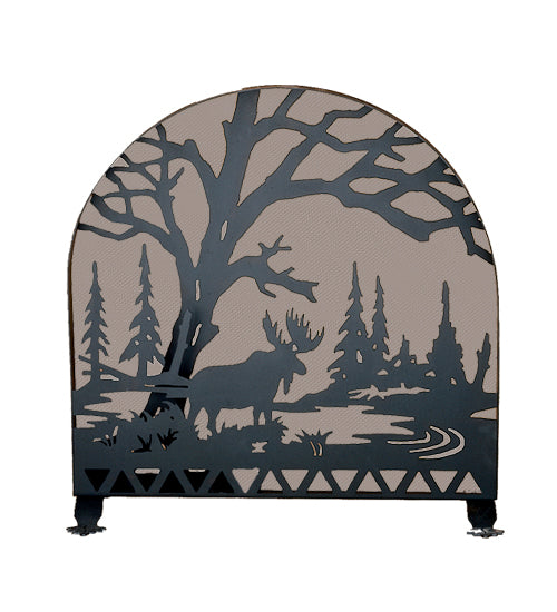 Meyda 30"W X 30"H Moose Creek Arched Fireplace Screen 28735