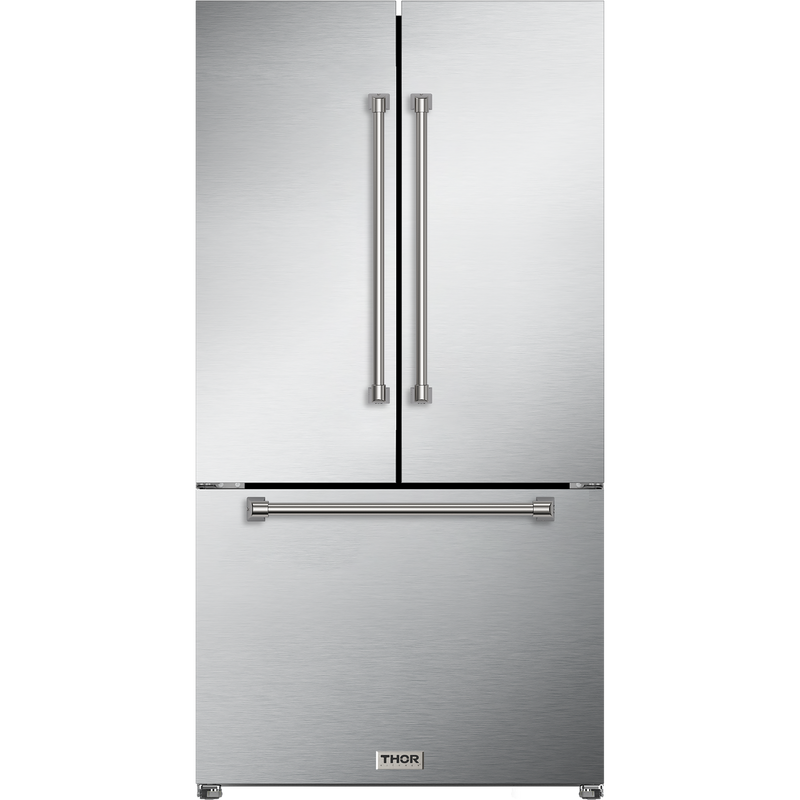 Gordon Ramsay by THOR Kitchen Package - 48" Gas Range, 36" Refrigerator with Ice Maker and Dishwasher in Stainless Steel, AP-RSG48E-2