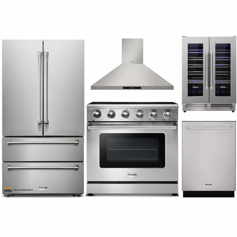 Thor Kitchen 36 Electric Range in Stainless Steel (HRE3601)