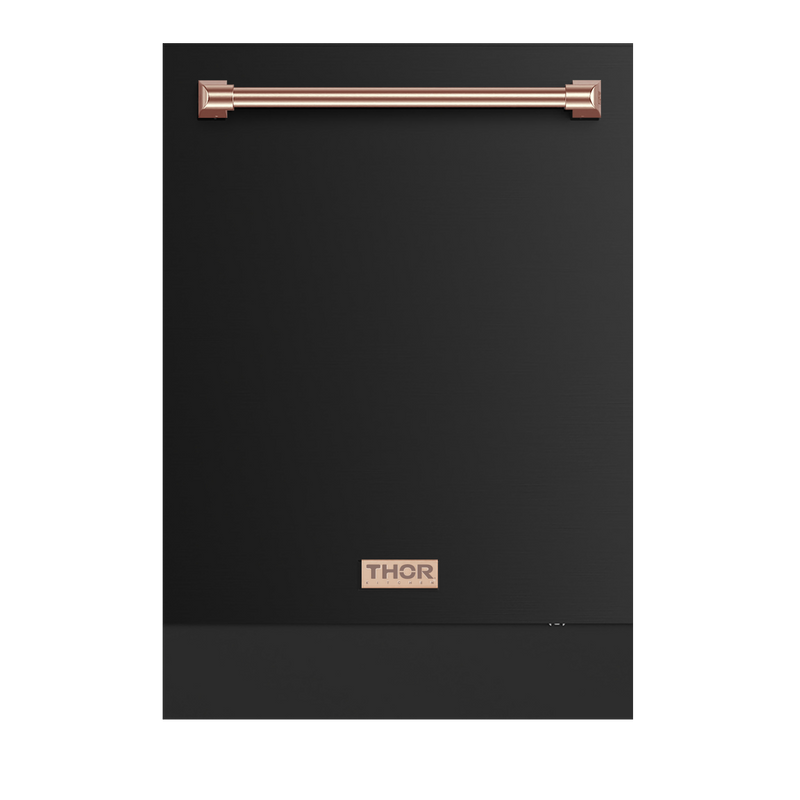 Gordon Ramsay by THOR Kitchen Package - 30" Gas Range, 36" Refrigerator with Ice Maker and Dishwasher in Stainless Steel with Black Accents, AP-RSG30B-2