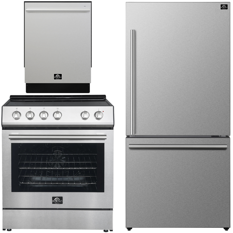 Forno Espresso Package - 30" Electric Range, 31" Refrigerator and Tall Tub Dishwasher, FBDL-011-01US