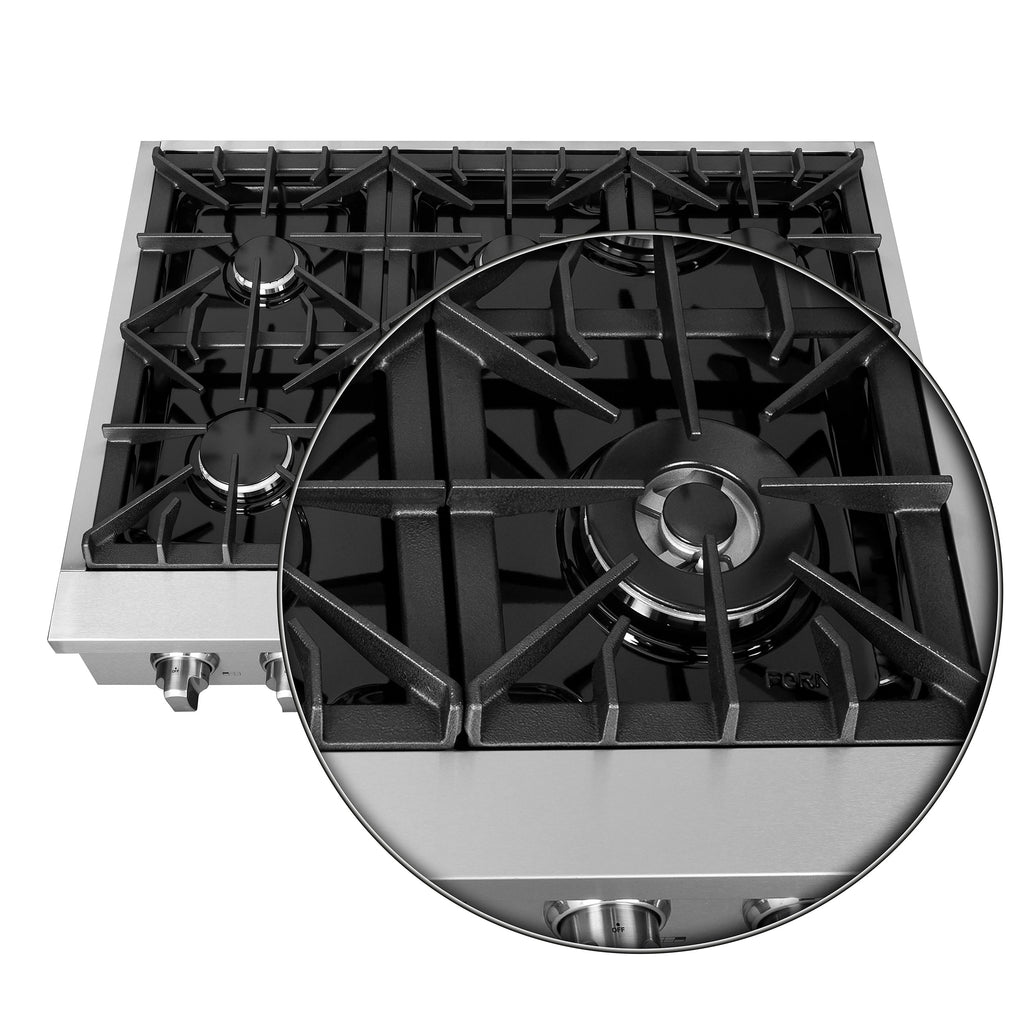 Forno Spezia 48-Inch Gas Rangetop, 8 Burners, Wok Ring and Grill/Griddle in  Stainless Steel (FCTGS5751-48)