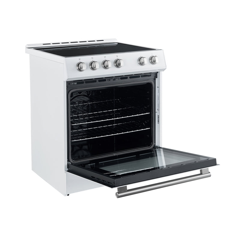 Forno Espresso Package - 30" Electric Range, Range Hood, Refrigerator and Dishwasher in Stainless, White, or Black