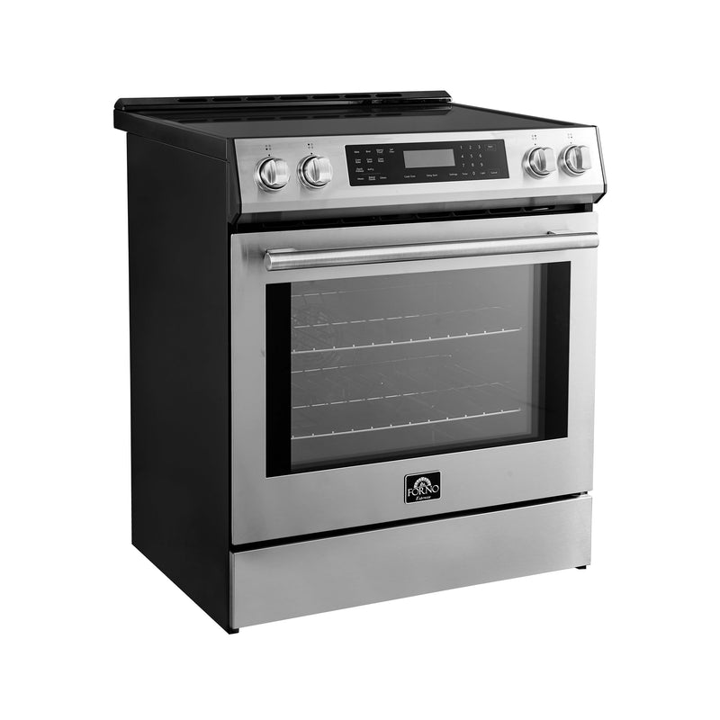 Forno Espresso Package - 30" Induction Range and 46.8" Refrigerator in Stainless Steel, FBDL-008-01CAUS