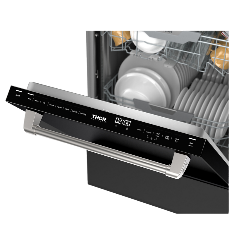 Gordon Ramsay by THOR Kitchen 24" Dishwasher in Matte Black with Stainless Steel Accents, DW24X8BA00