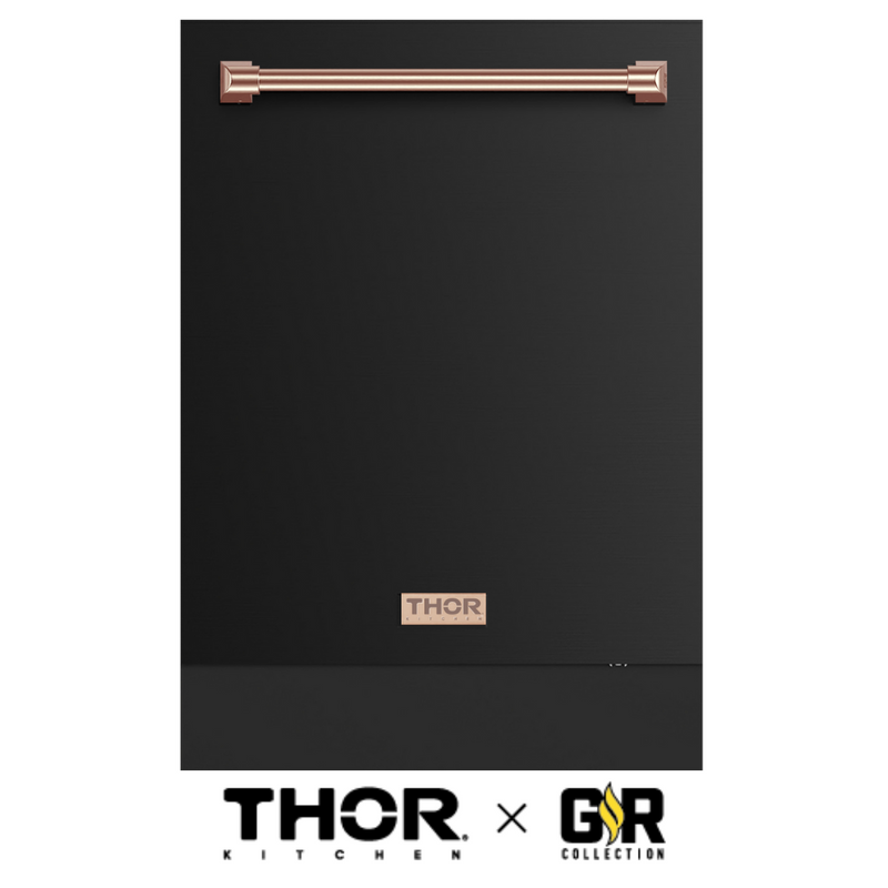 Gordon Ramsay by THOR Kitchen 24" Dishwasher in Matte Black with Stainless Steel Accents, DW24X8BA00