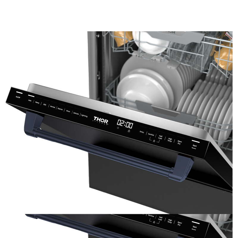 Gordon Ramsay by THOR Kitchen 24" Dishwasher in Matte Black with Stainless Steel Accents, DW24X8BA00