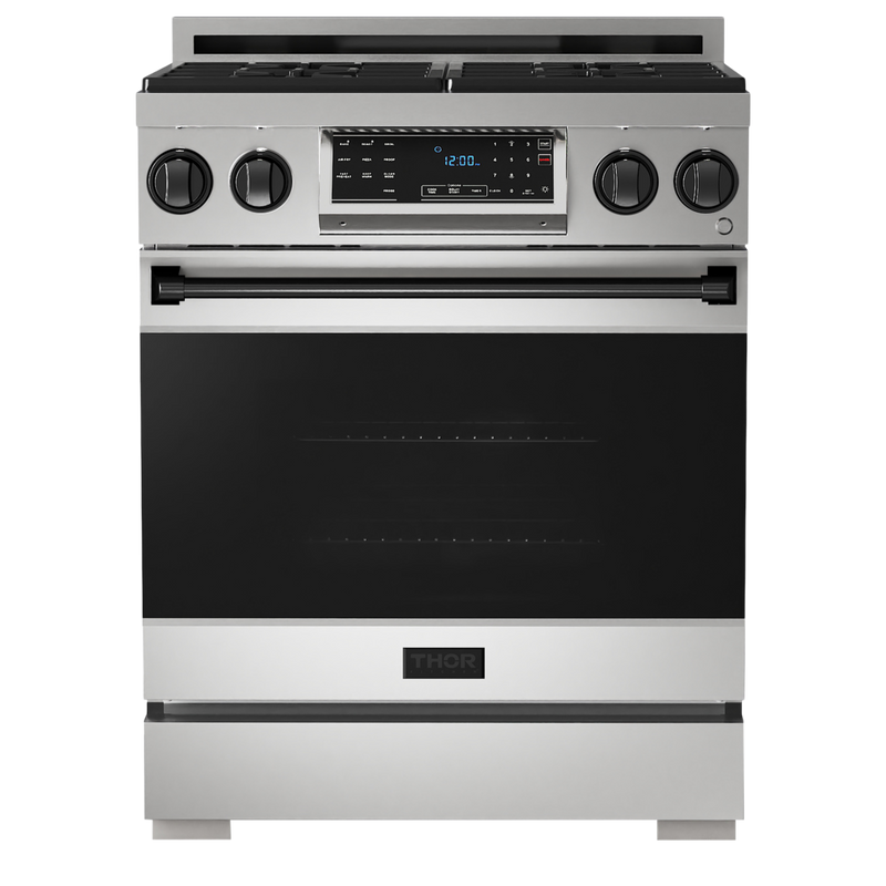 Gordon Ramsay by THOR Kitchen 30" 4.55 cu. ft. Professional Natural Gas Range with Tilt Panel Touch Control and Self-Clean in Stainless Steel, RSG30