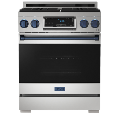 Gordon Ramsay by THOR Kitchen 30" 4.55 cu. ft. Professional Natural Gas Range with Tilt Panel Touch Control and Self-Clean in Stainless Steel, RSG30