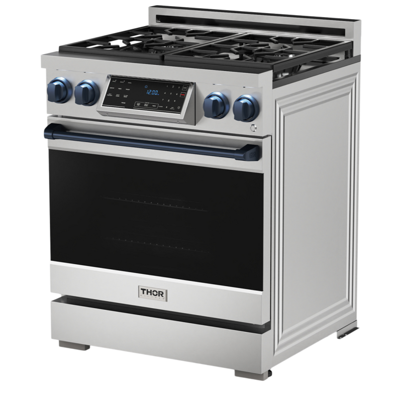 Gordon Ramsay by THOR Kitchen Package - 30" Gas Range, 30" Refrigerator with Ice Maker and Dishwasher in Stainless Steel, AP-RSG30-1