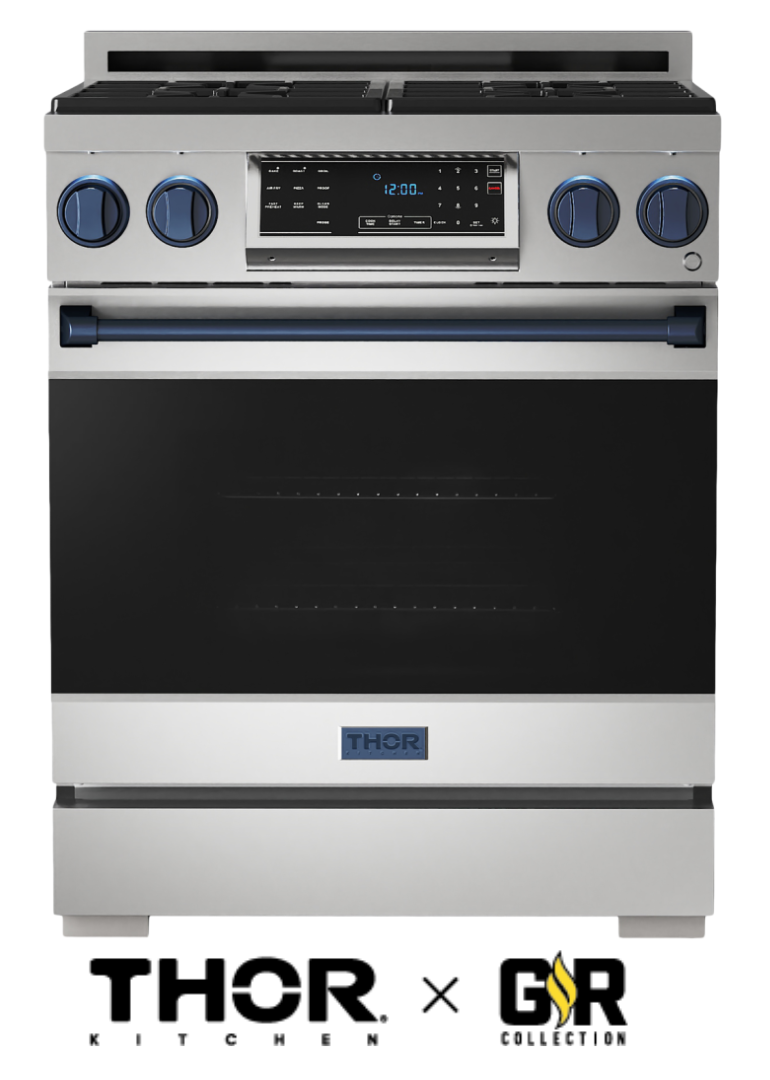 Gordon Ramsay by THOR Kitchen 30" 4.55 cu. ft. Professional Natural Gas Range with Tilt Panel Touch Control and Self-Clean in Stainless Steel, RSG30