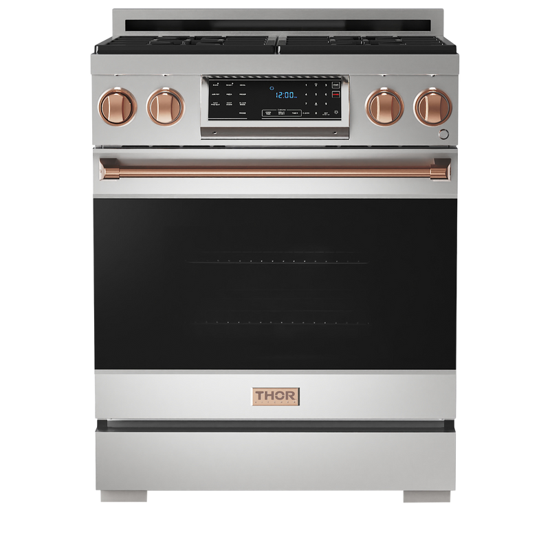 Gordon Ramsay by THOR Kitchen 30" 4.55 cu. ft. Professional Natural Gas Range with Tilt Panel Touch Control and Self-Clean in Stainless Steel, RSG30