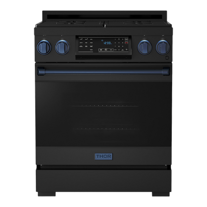 Gordon Ramsay by THOR Kitchen 30" 4.55 cu. ft. Professional Natural Gas Range with Tilt Panel Touch Control and Self-Clean in Stainless Steel, RSG30B