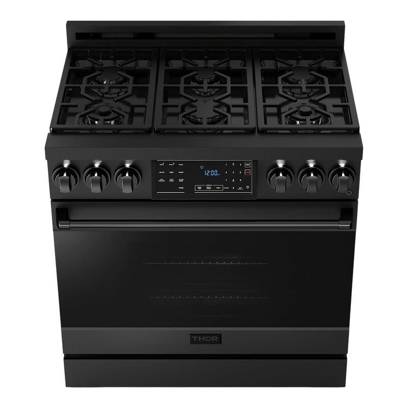 Gordon Ramsay by THOR Kitchen 36" 6.0 cu. ft. Professional Natural Gas Range with Tilt Panel Touch Control, Self-Clean and Air Fry in Stainless Steel, RSG36B