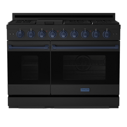 Gordon Ramsay by THOR Kitchen 48" 6.8 cu. ft. Professional Natural Gas Range in Stainless Steel, RSG48EB