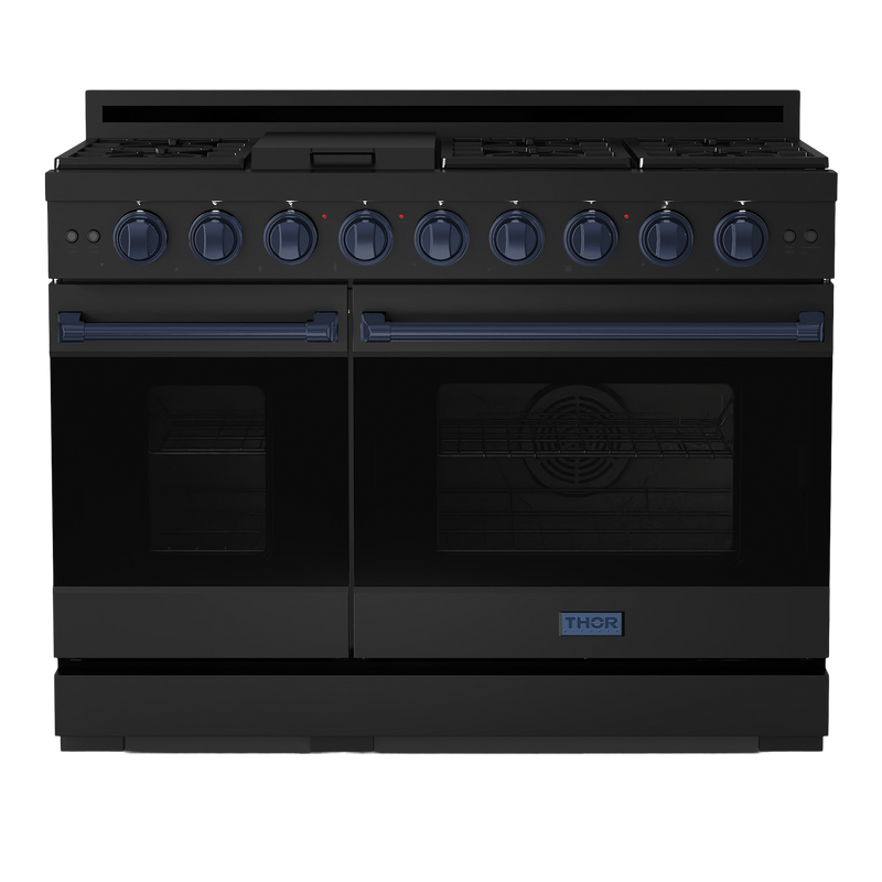 Gordon Ramsay by THOR Kitchen 48" 6.8 cu. ft. Professional Natural Gas Range in Stainless Steel, RSG48EB