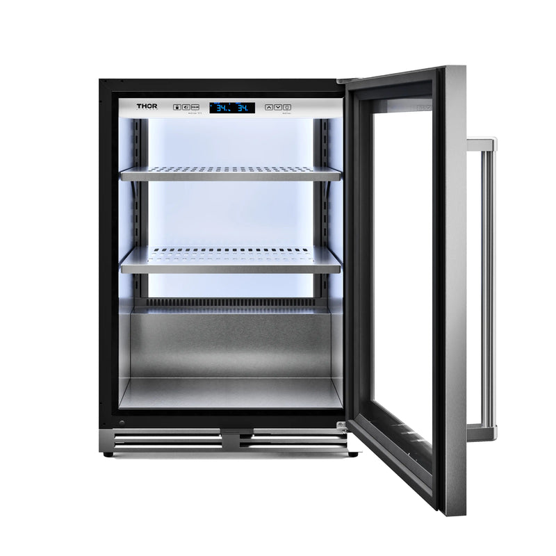 Thor Kitchen 24-Inch Indoor Outdoor Freezer Drawer in Stainless Steel (TRZ24U)
