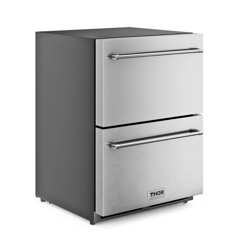 Thor Kitchen 24 Inch Indoor Outdoor Refrigerator Drawers Stainless Steel  TRF2401U - Best Buy