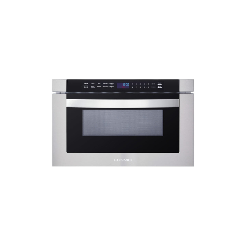 Cosmo 24 in. Built-in Microwave Drawer with Automatic Presets, Touch Controls, Defrosting Rack and 1.2 cu. ft. Capacity in Stainless Steel - COS-12MWDSS