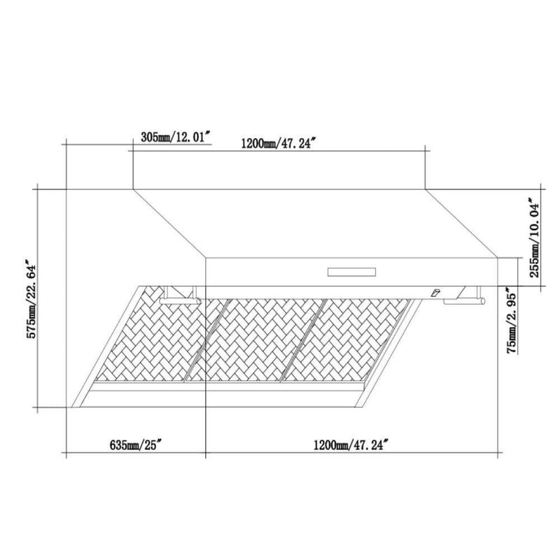 Forno 2-Piece Appliance Package - 48-Inch Gas Range & Wall Mount Hood with Backsplash in Stainless Steel