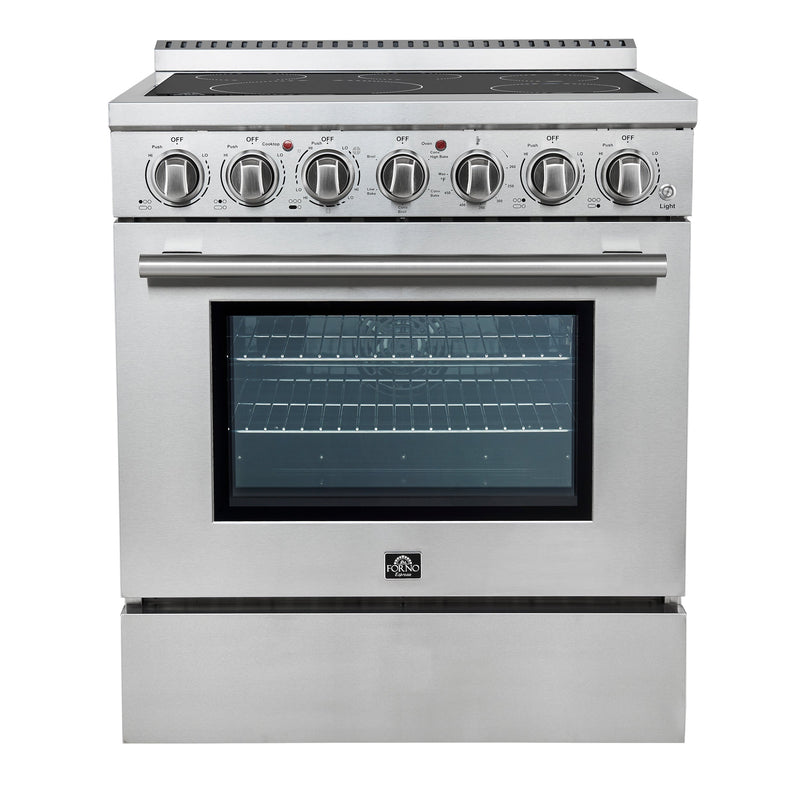 Forno Espresso 30" 4.38 cu. ft. Freestanding Electric Range in Stainless Steel, FFSEL6011-30