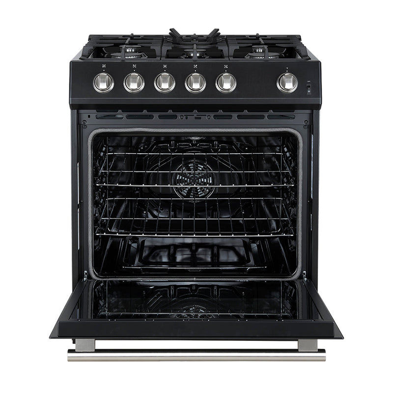 Forno Espresso 30” Gas Range in Stainless Steel with Silver Handles, FFSGS1116-30