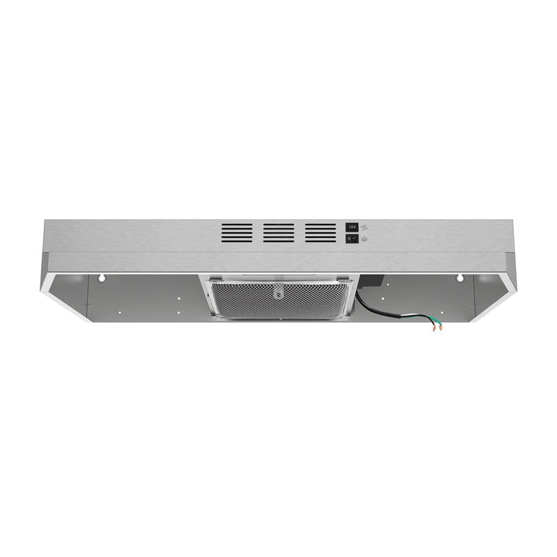 FORNO Espresso Cappa 30" 200 CFM Compact Under Cabinet Convertible Range Hood in Stainless Steel, FRHUC5200-30