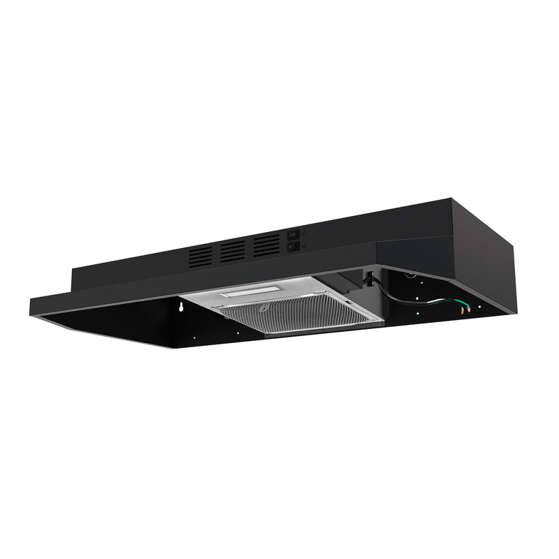 FORNO Espresso Cappa 30" 200 CFM Compact Under Cabinet Convertible Range Hood in Stainless Steel, FRHUC5200-30