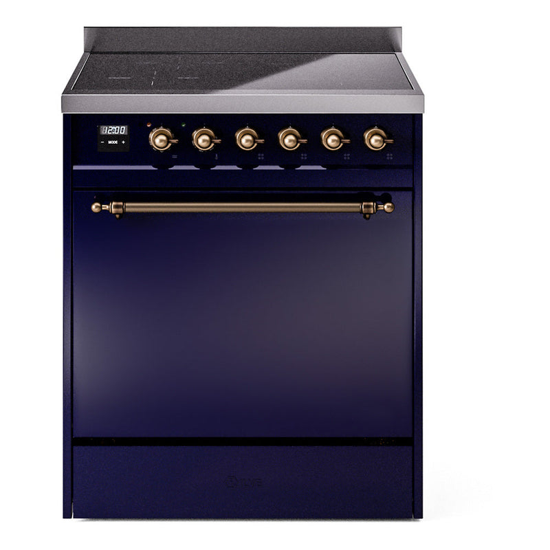 ILVE Nostalgie II 30" Electric Range with 4 Induction Elements Solid Door - UPI304QNMP