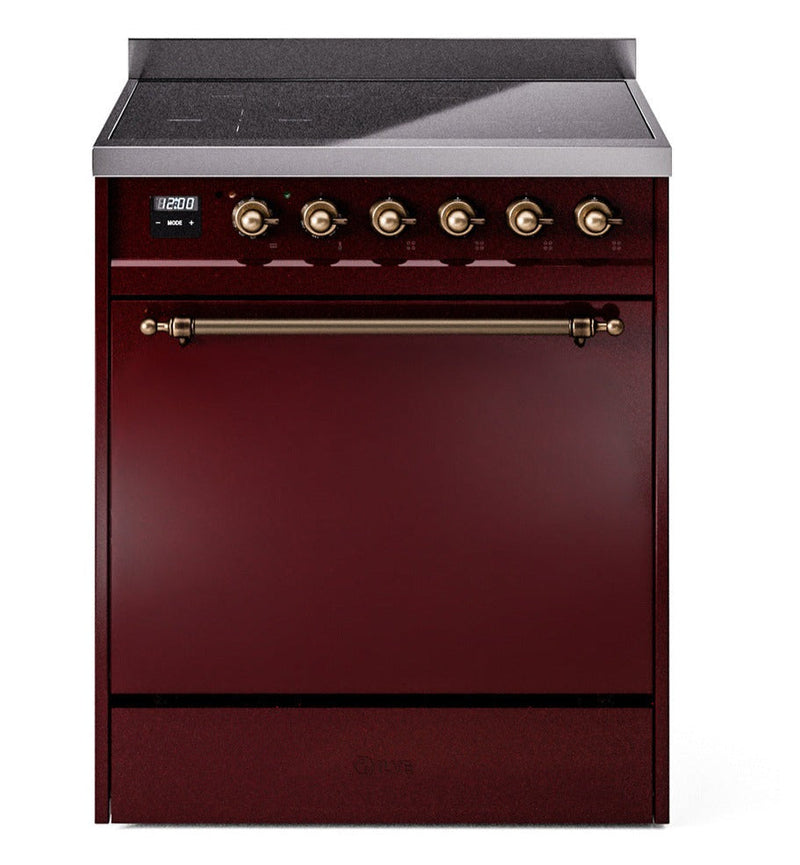 ILVE Nostalgie II 30" Electric Range with 4 Induction Elements Solid Door - UPI304QNMP