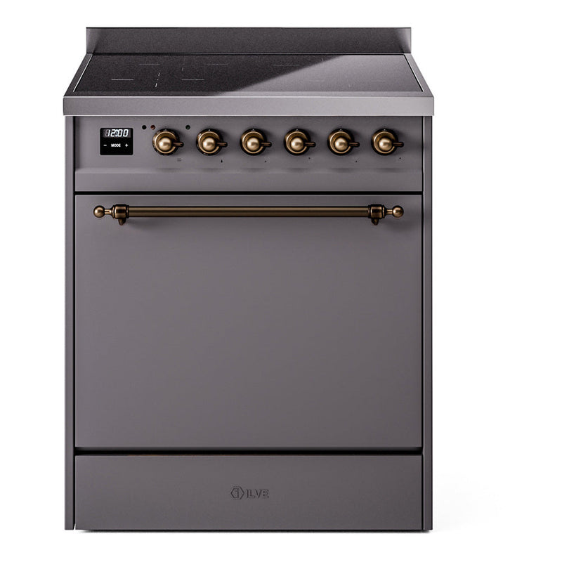 ILVE Nostalgie II 30" Electric Range with 4 Induction Elements Solid Door - UPI304QNMP