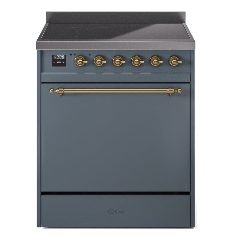 ILVE Nostalgie II 30" Electric Range with 4 Induction Elements Solid Door - UPI304QNMP