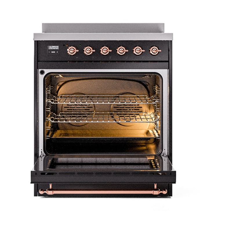 ILVE Nostalgie II 30" Electric Range with 4 Induction Elements Solid Door - UPI304QNMP