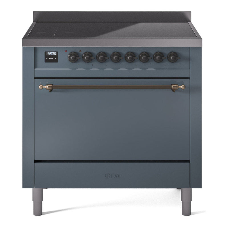 ILVE Nostalgie II 36" Electric Range with 6 Induction Elements Solid Door - UPI366QNMP