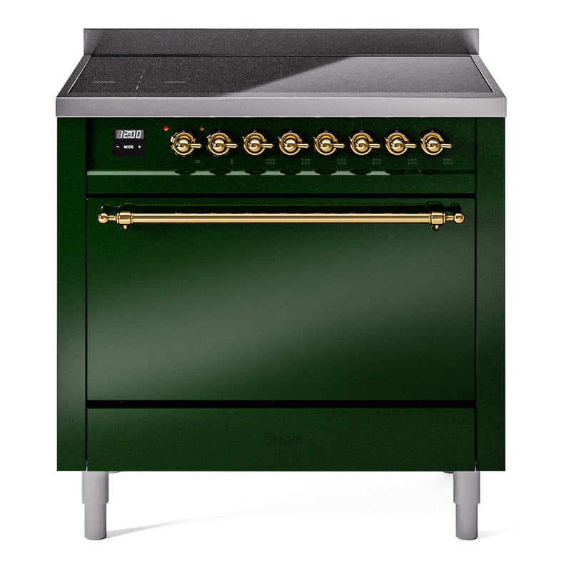 ILVE Nostalgie II 36" Electric Range with 6 Induction Elements Solid Door - UPI366QNMP