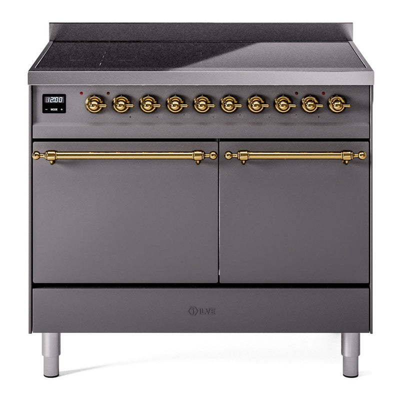 ILVE Nostalgie II 40" Electric Range with 6 Induction Elements Solid Door - UPDI406QNMP