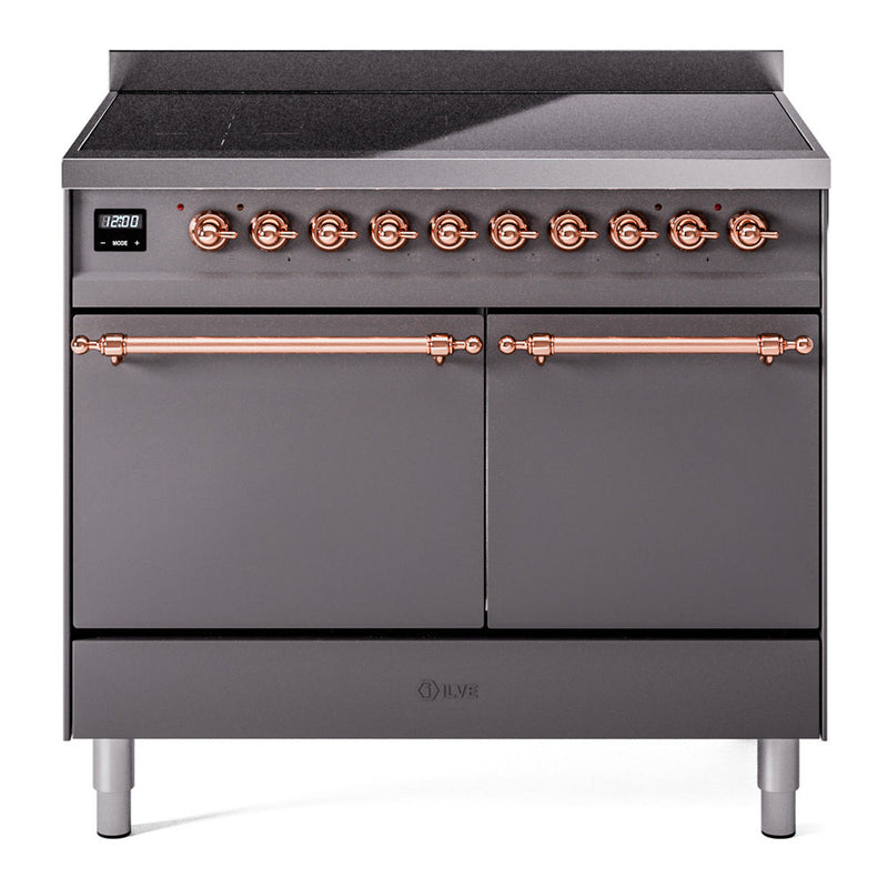 ILVE Nostalgie II 40" Electric Range with 6 Induction Elements Solid Door - UPDI406QNMP