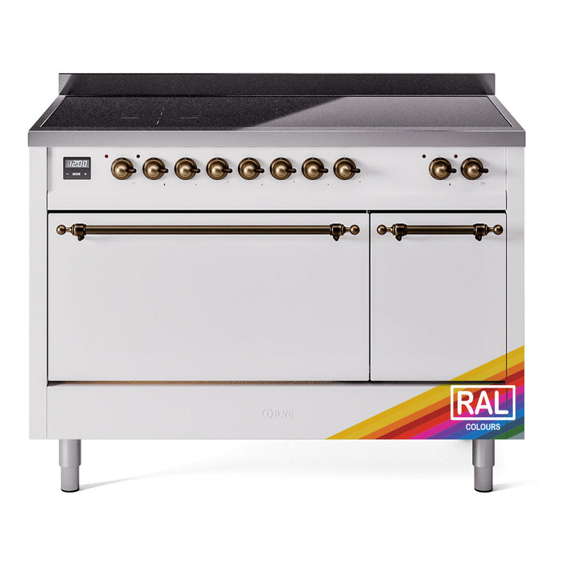 ILVE Nostalgie II 48" Electric Range with 6 Induction Elements Solid Door - UPI486QNMP