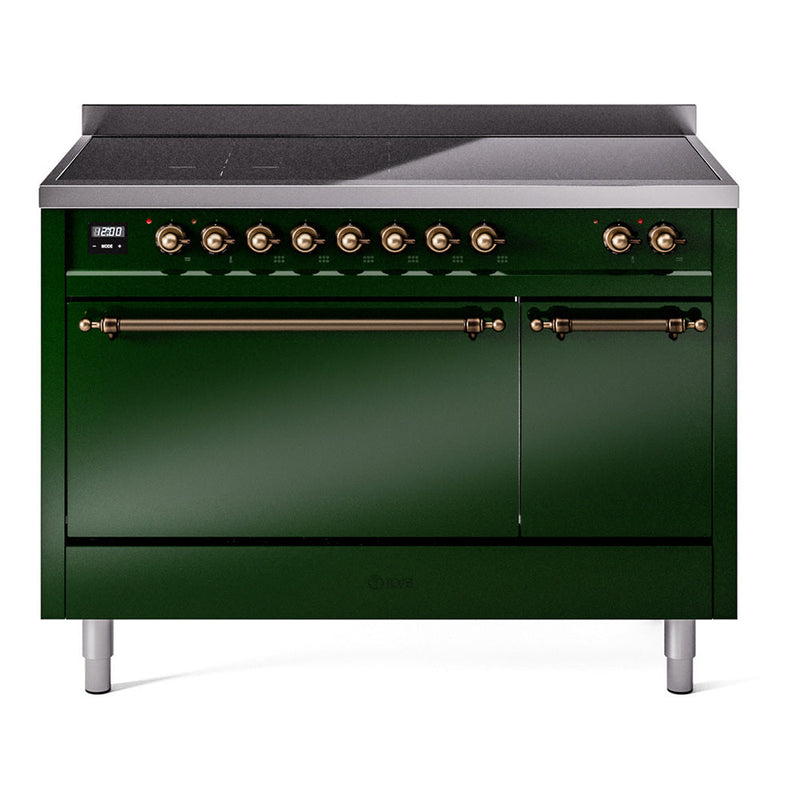 ILVE Nostalgie II 48" Electric Range with 6 Induction Elements Solid Door - UPI486QNMP