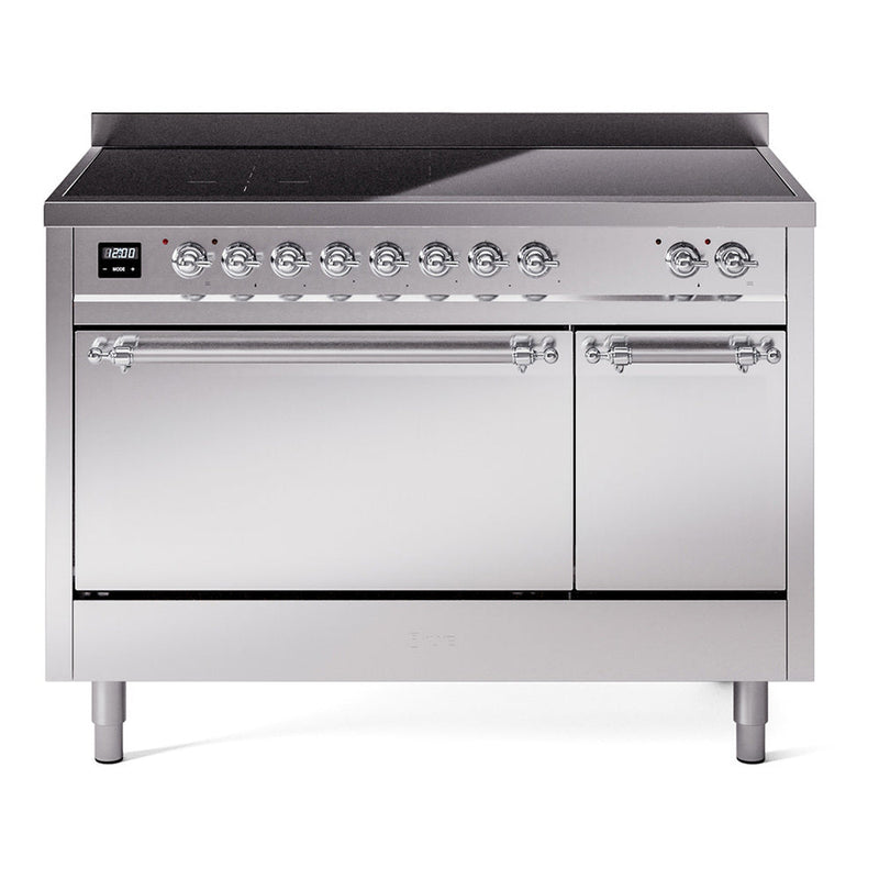 ILVE Nostalgie II 48" Electric Range with 6 Induction Elements Solid Door - UPI486QNMP