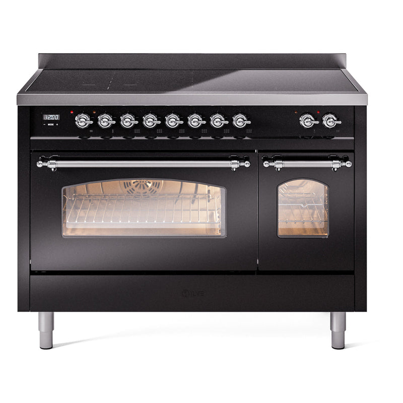 ILVE Nostalgie II 48" Electric Range with 6 Induction Elements Solid Door - UPI486QNMP