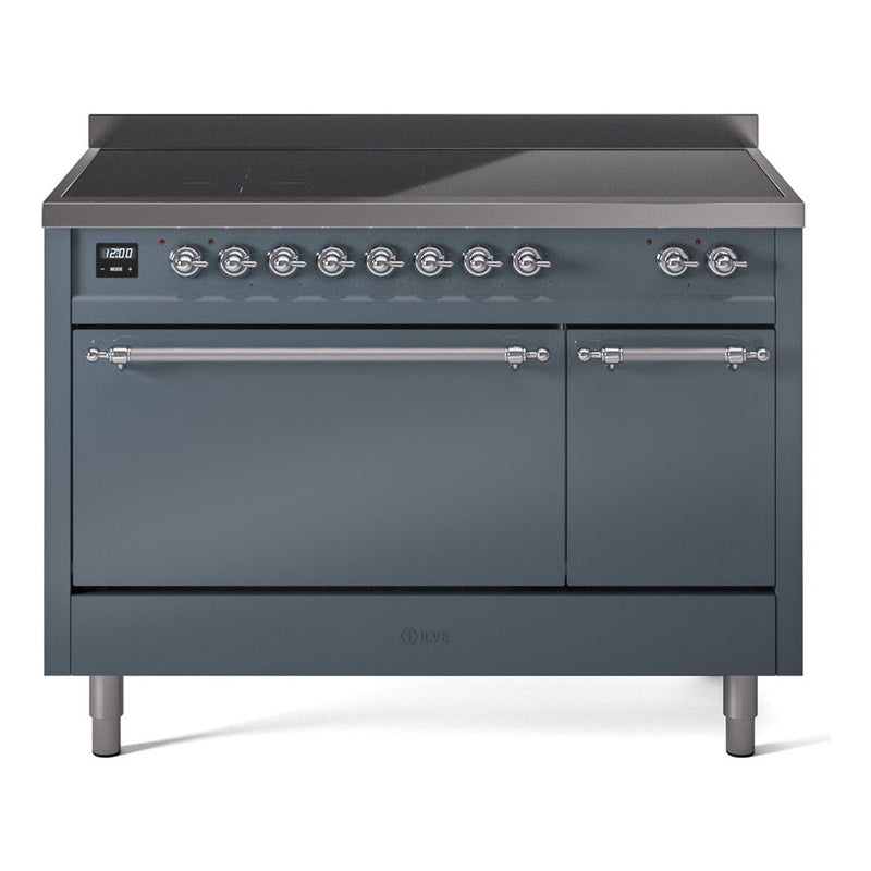 ILVE Nostalgie II 48" Electric Range with 6 Induction Elements Solid Door - UPI486QNMP