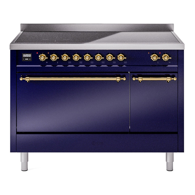 ILVE Nostalgie II 48" Electric Range with 6 Induction Elements Solid Door - UPI486QNMP