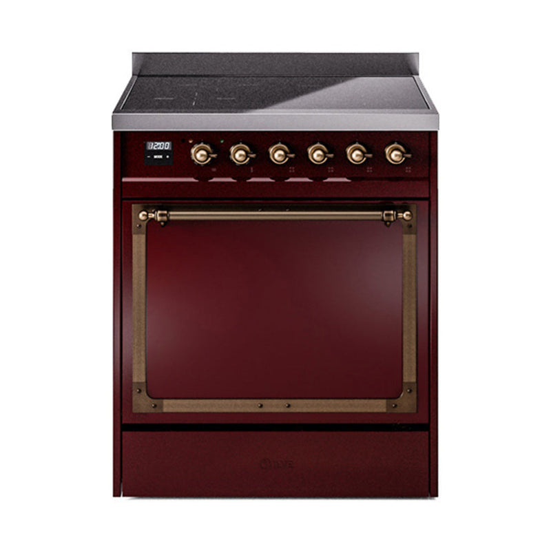 ILVE Nostalgie II Noblesse 30″ Induction Freestanding Range with Solid Door - UNI304QNMP