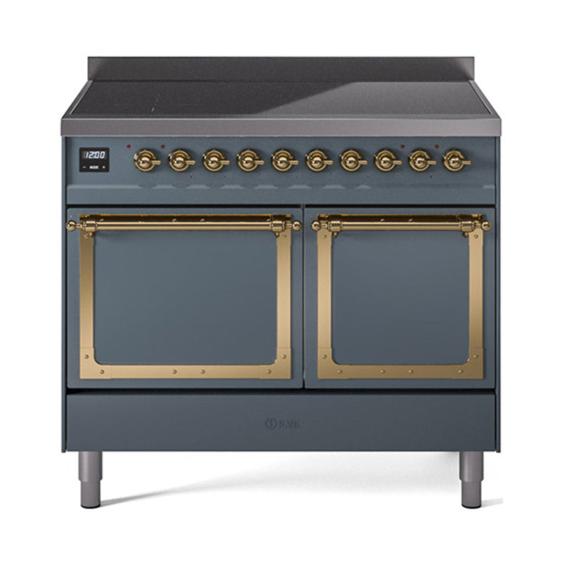 ILVE Nostalgie II Noblesse 40″ Induction Freestanding Range with Solid Door - UNDI406QNMP